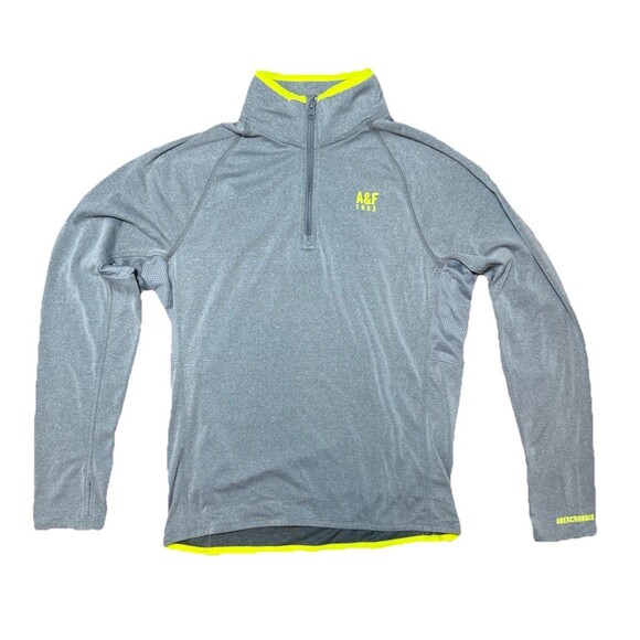 Abercrombie & Fitch Other - Abercrombie & Fitch Mens XXL 1/4 Zip Jacket Gray Muscle Fit Pullover Zip Pockets